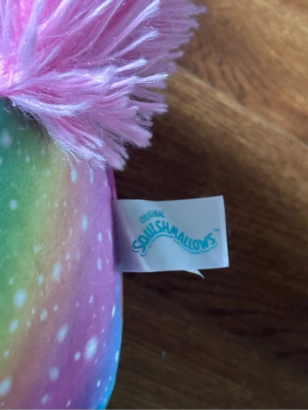 Squishmallows Rainbow Unicorn Plush Pillow - blue, pink, green, purple, yellow